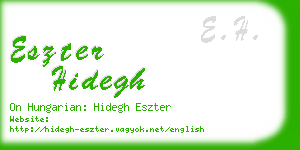 eszter hidegh business card
